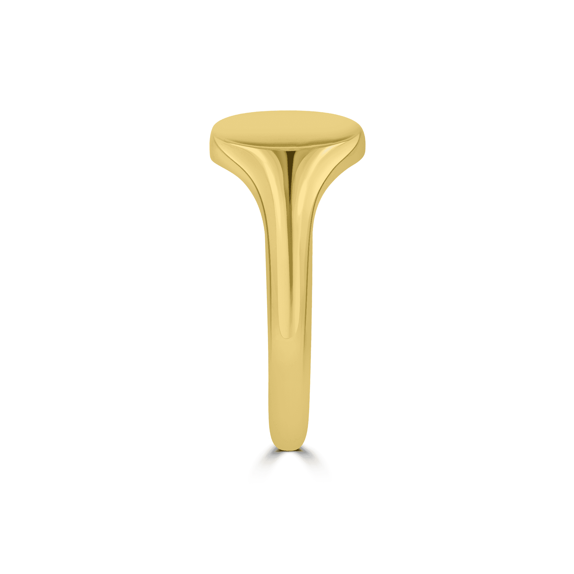 9ct Yellow Gold Oval Signet Ring 9.6mm x 7.1mm - Made from 100% Recycled Gold