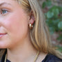 9ct Yellow Gold Polished Finish 15mm D Shaped Hoop Earrings
