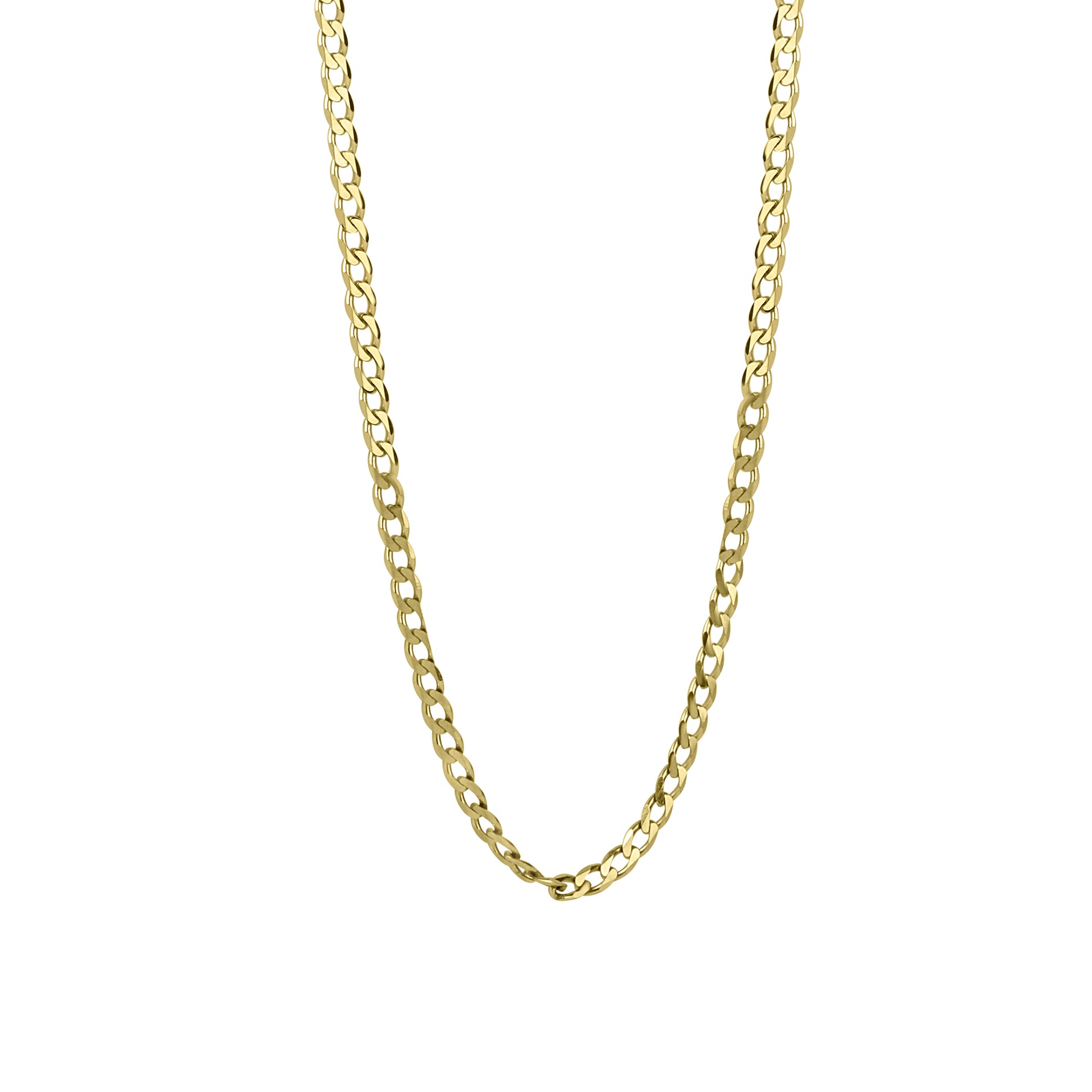9ct Yellow Gold Pre-Owned 20 Inch Filed Curb Chain