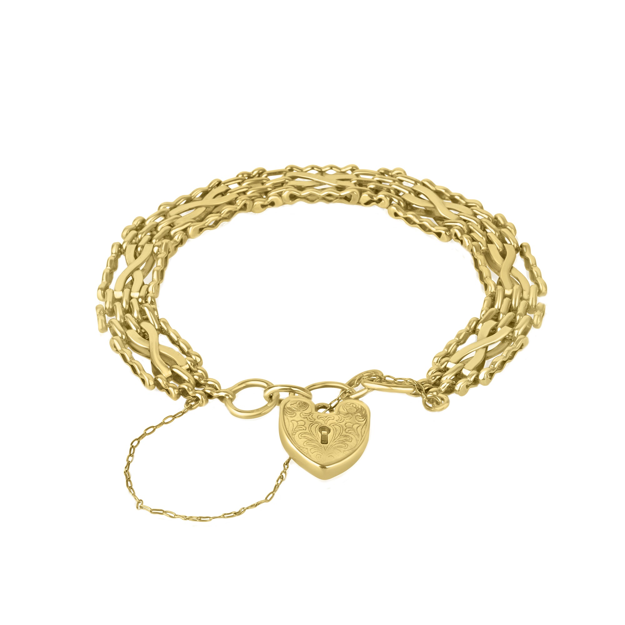 9ct Yellow Gold Pre-Owned Bracelet with Padlock