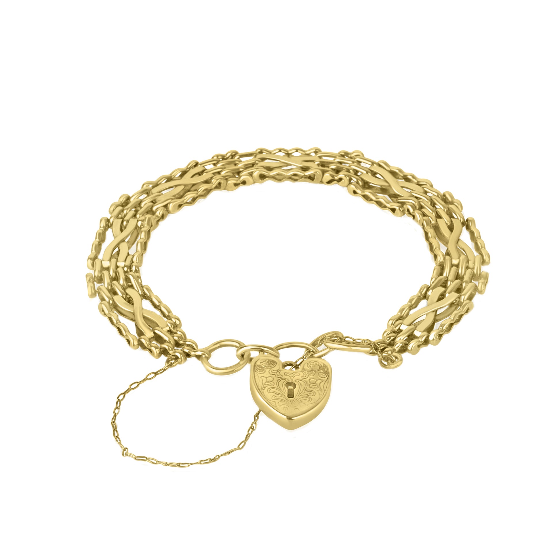 9ct Yellow Gold Pre-Owned Bracelet with Padlock