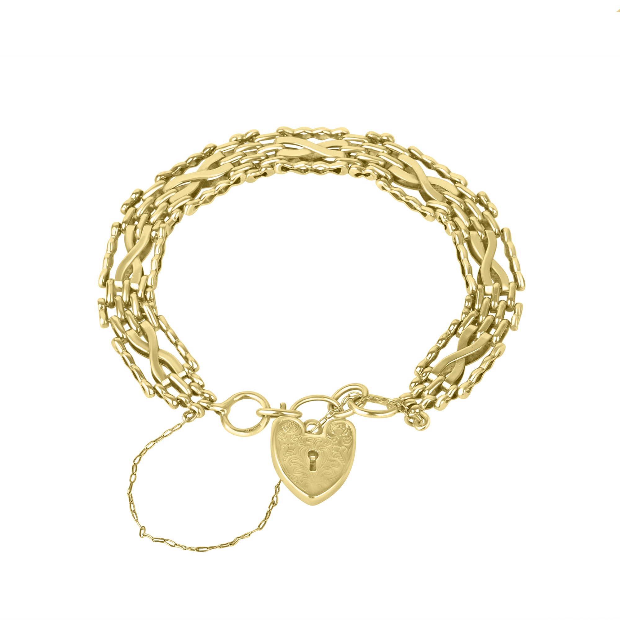 9ct Yellow Gold Pre-Owned Bracelet with Padlock