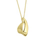 9ct Yellow Gold Satin Polished Ribbon Pendant Necklace