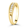 9ct Yellow Gold Seven Stone Channel Set Pre-Owned Ring