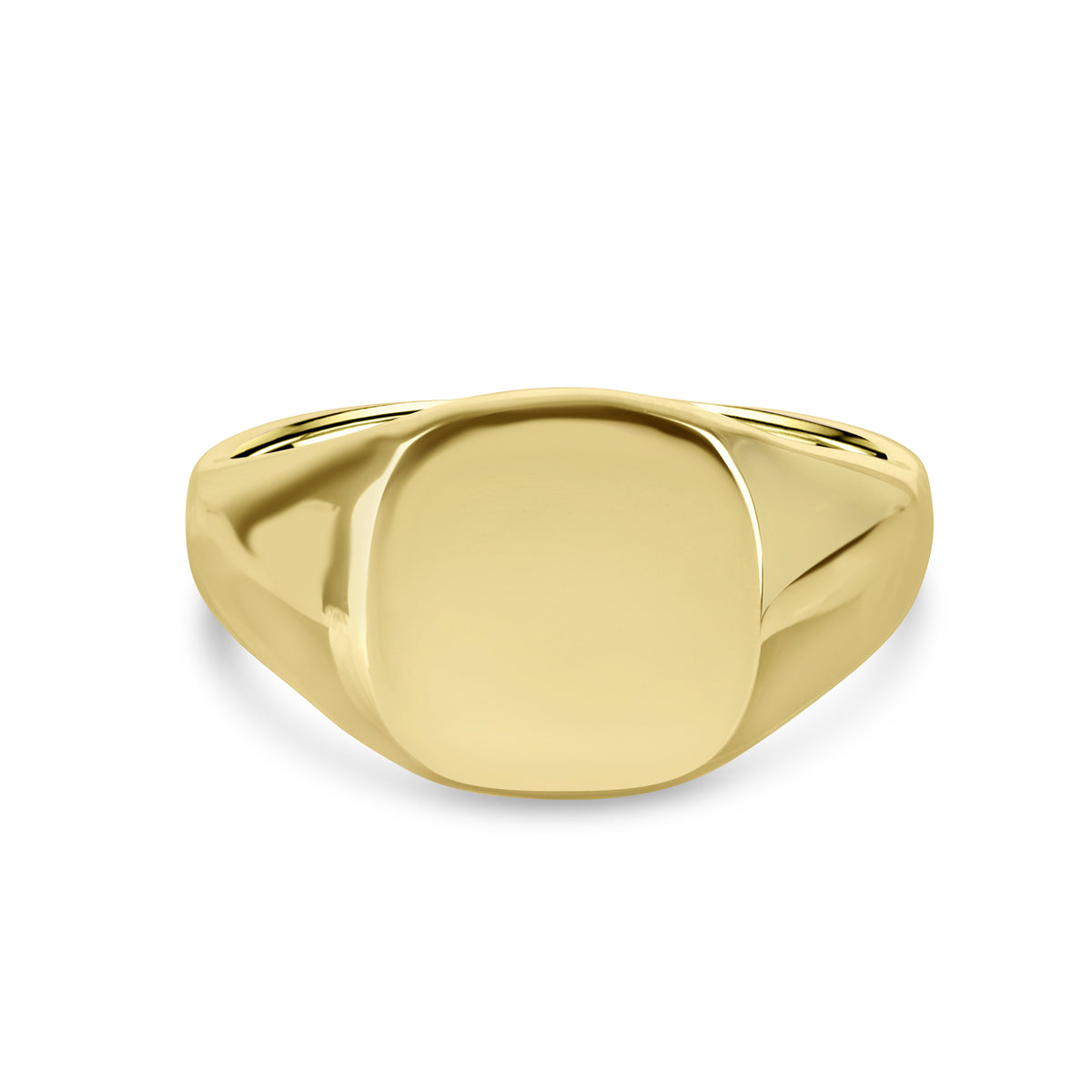 9ct Yellow Gold Signet Ring 12mm × 11mm Cushion