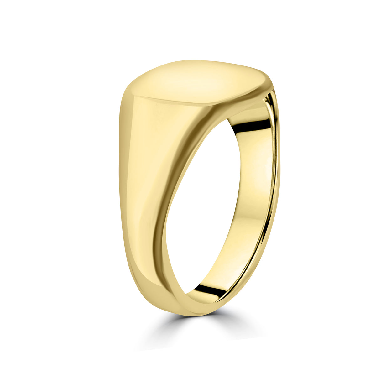 9ct Yellow Gold Signet Ring 12mm × 11mm Cushion