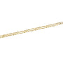 9ct Yellow Gold Six Stone Turquoise Rope Detail Pre-Owned Necklet