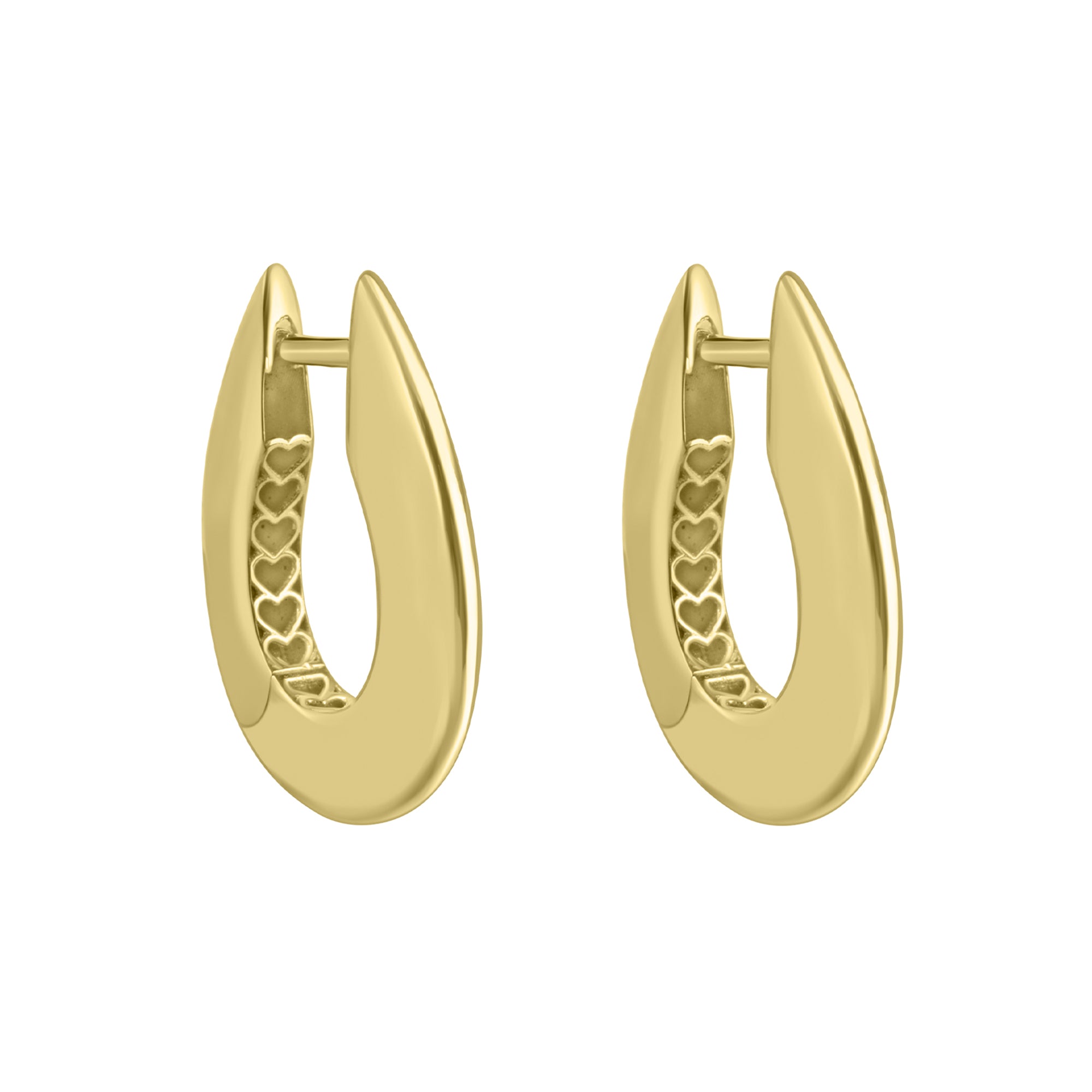 9ct Yellow Gold Slim Hoop Earrings