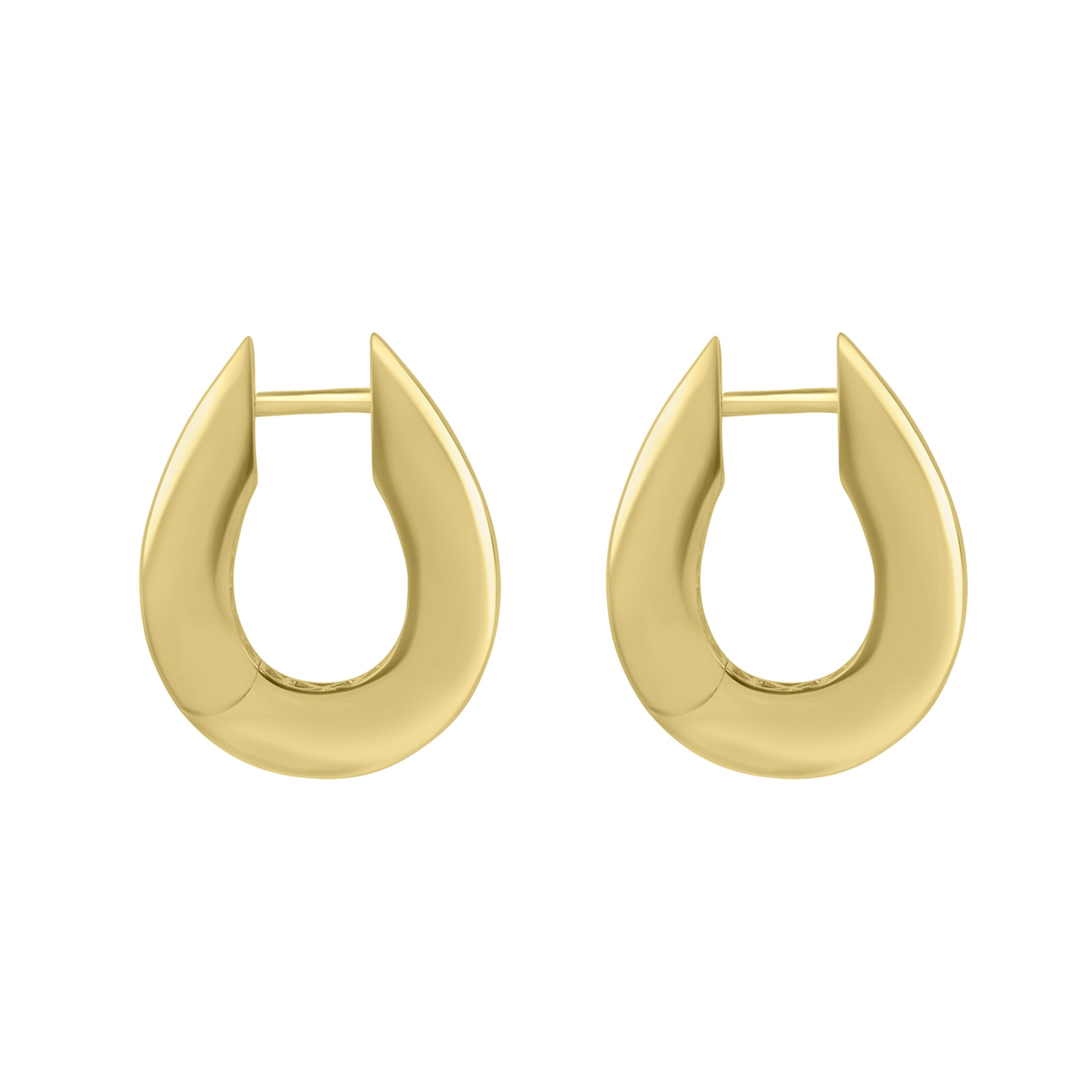 9ct Yellow Gold Slim Hoop Earrings