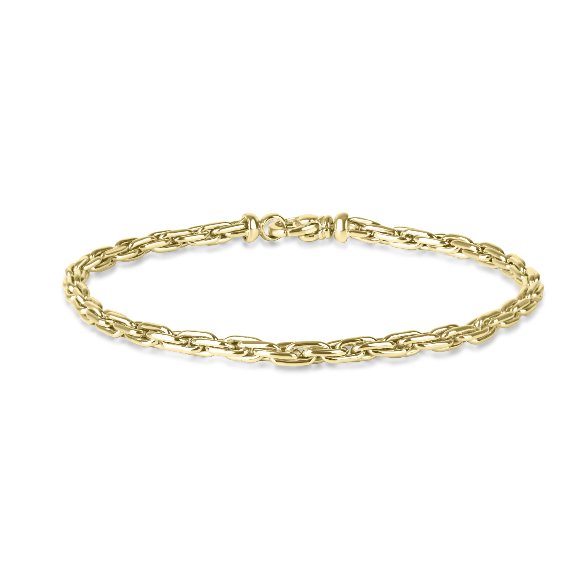 9ct Yellow Gold Small Oval Close Link Bracelet