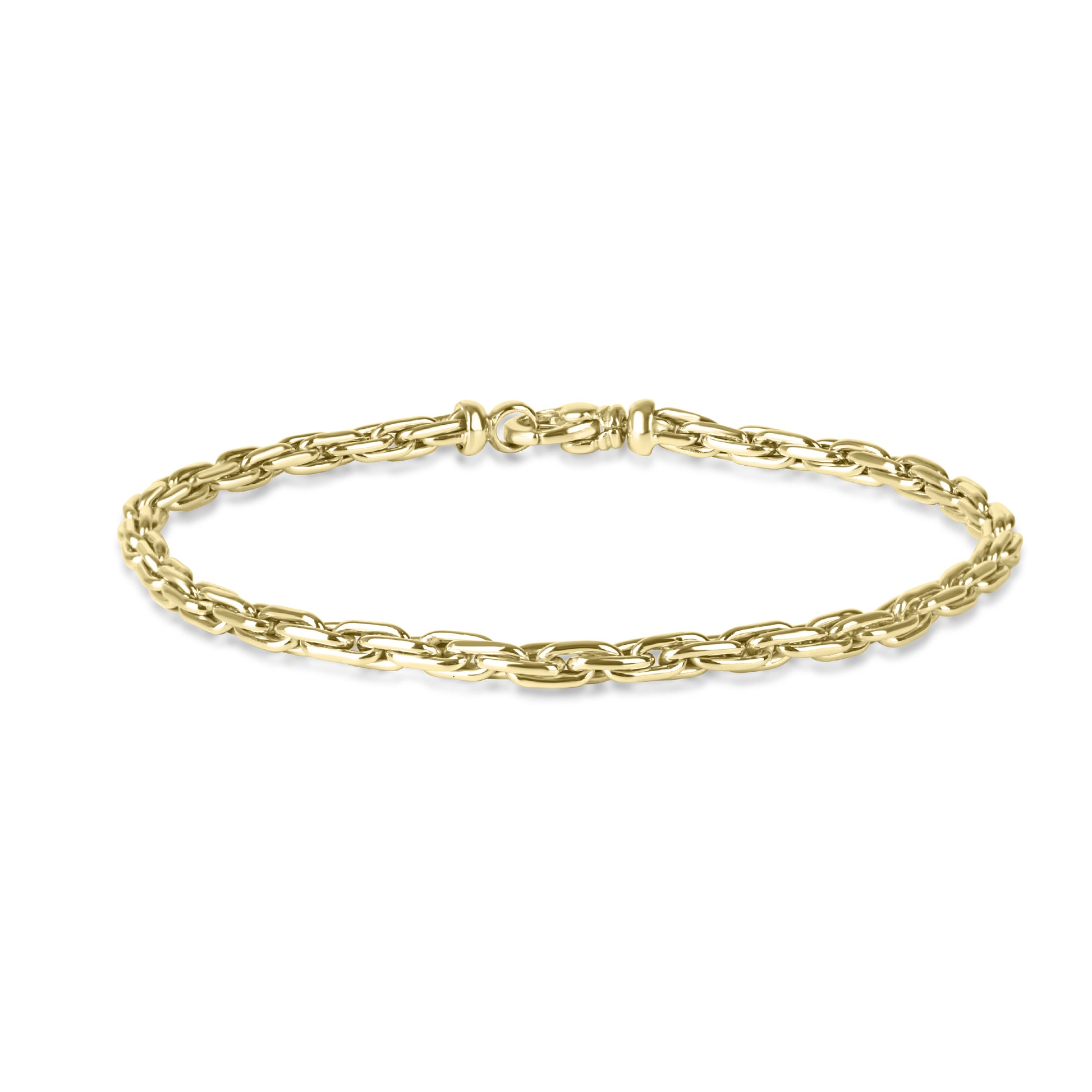 9ct Yellow Gold Small Oval Close Link Bracelet