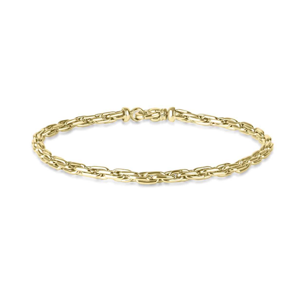 9ct Yellow Gold Small Oval Close Link Bracelet