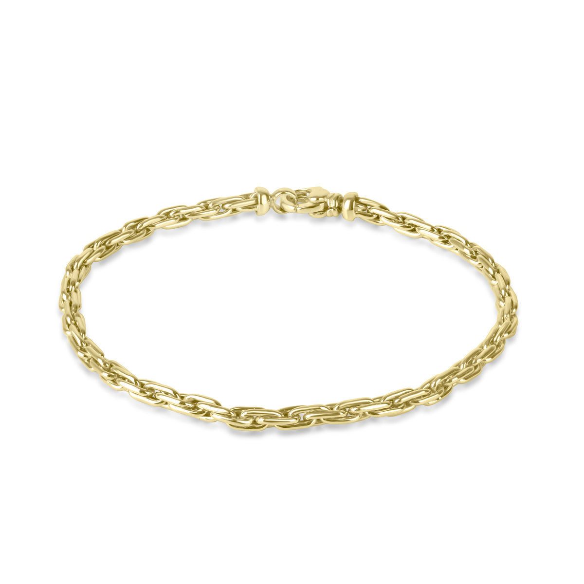 9ct Yellow Gold Small Oval Close Link Bracelet