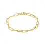 9ct Yellow Gold Small Paperclip Style Link Bracelet