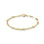 9ct Yellow Gold Split Bar & Ring Pre-Owned  Bracelet
