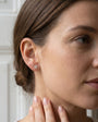 9ct Yellow Gold Stud Earrings Set With Four CZ 's