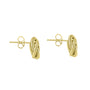 9ct Yellow Gold Three Strand Open Knot Stud Earrings