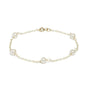 9ct Yellow Gold & White Cultured Freshwater Pearl Bracelet