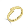 9ct Yellow Gold Zigzag Crossover Dress Ring