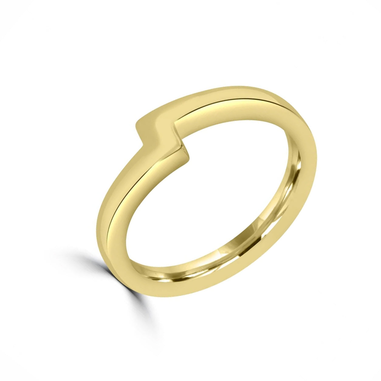 9ct Yellow Gold Zigzag Crossover Dress Ring