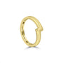 9ct Yellow Gold Zigzag Crossover Dress Ring