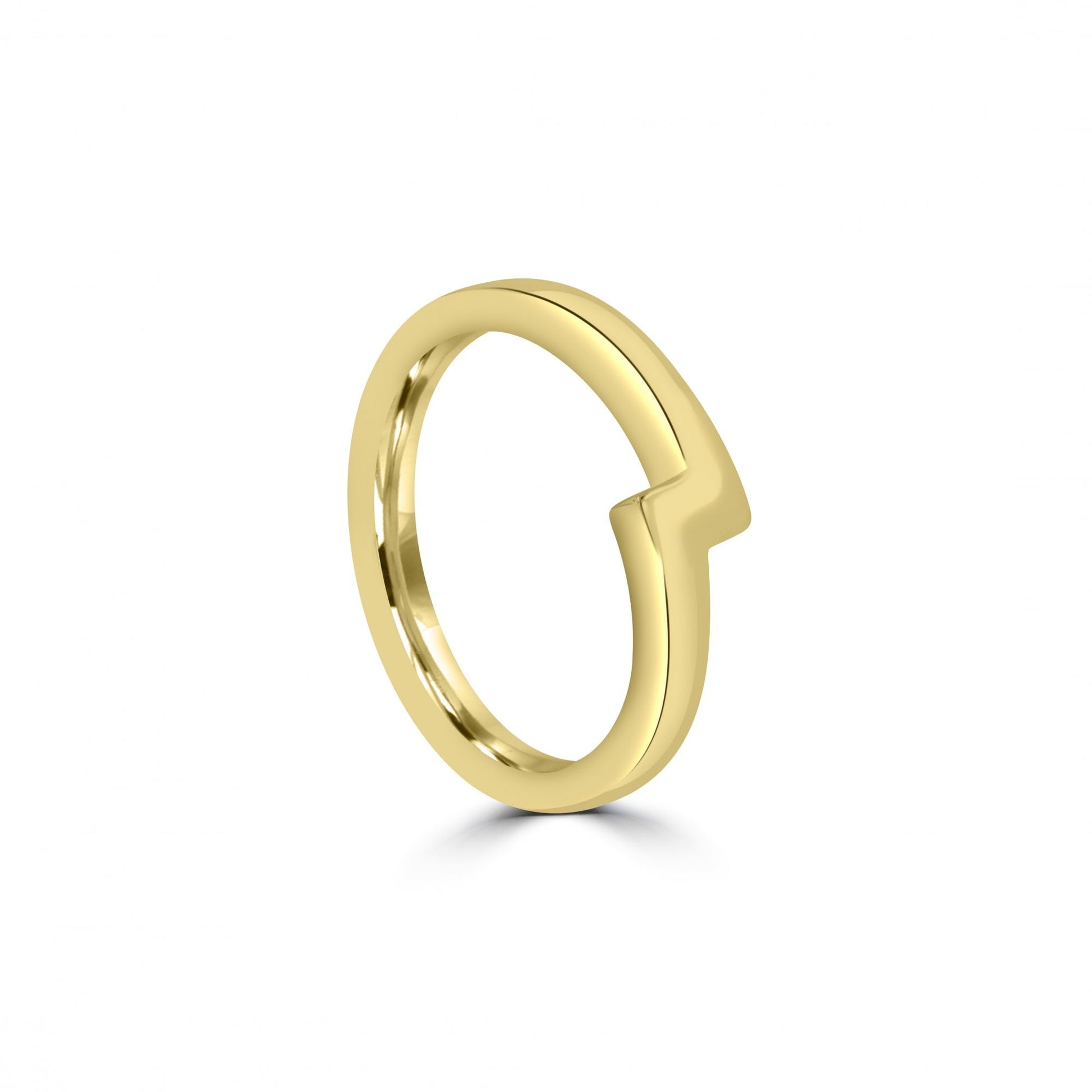 9ct Yellow Gold Zigzag Crossover Dress Ring