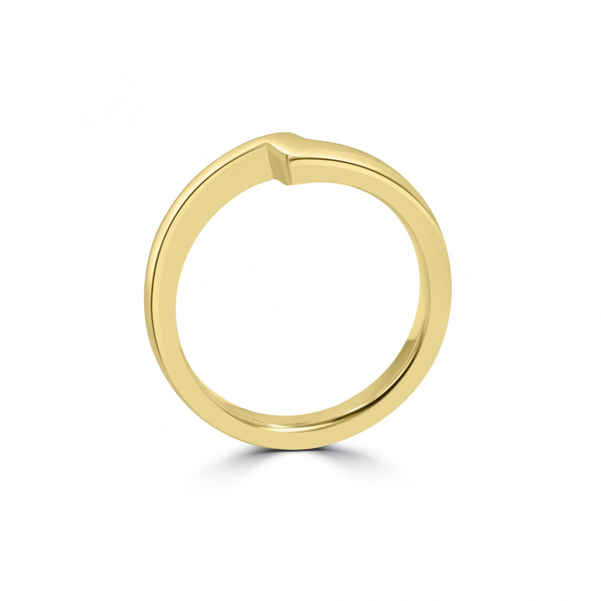 9ct Yellow Gold Zigzag Crossover Dress Ring