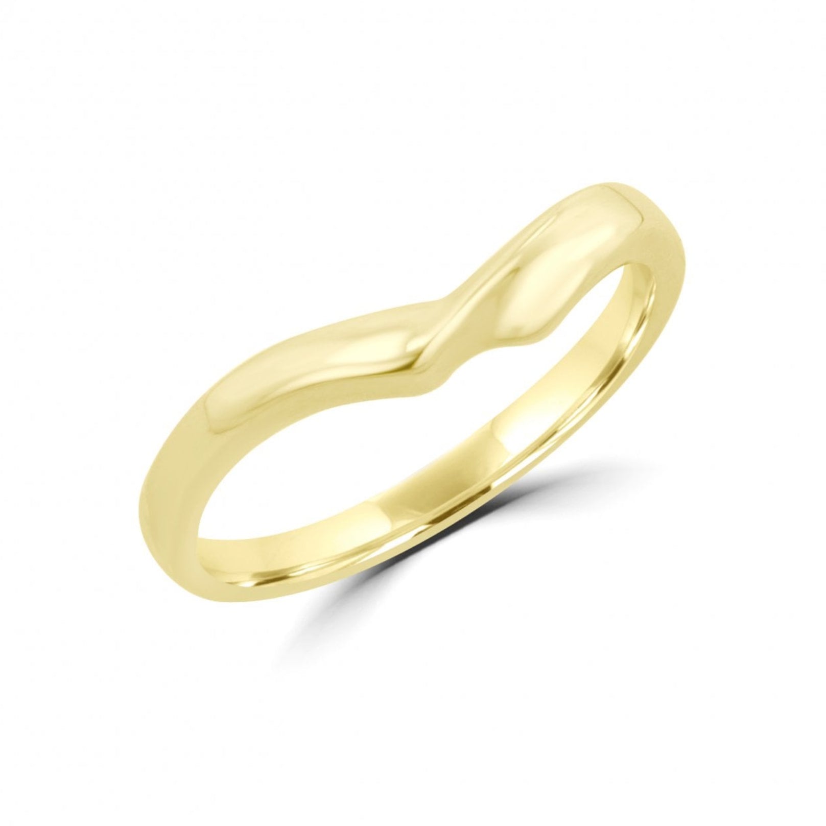 9ct Yellow Wishbone Shaped Ring With Twist Feature