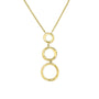 A 9ct yellow gold Graduated Three Ring Necklace