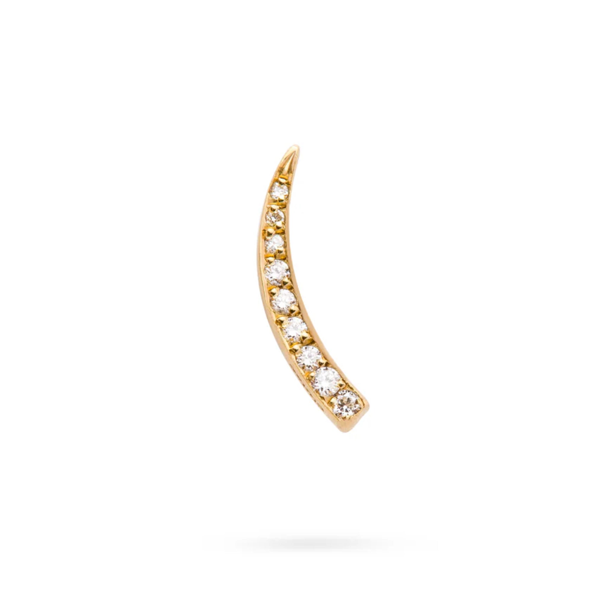 Eloise Gold Plated Sterling Silver Mini Crescent Moon Diamond Studs