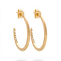 Eloise Gold Plated Sterling Silver Crescent Moon Diamond Hoops