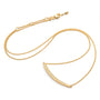 Eloise Gold Plated Sterling Silver Crescent Moon Diamond Necklace