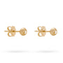 Side View of Eloise Gold Plated Sterling Silver Moon Diamond Studs