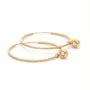 Eloise Gold Plated Sterling Silver Hoops With Diamond Moon Charms