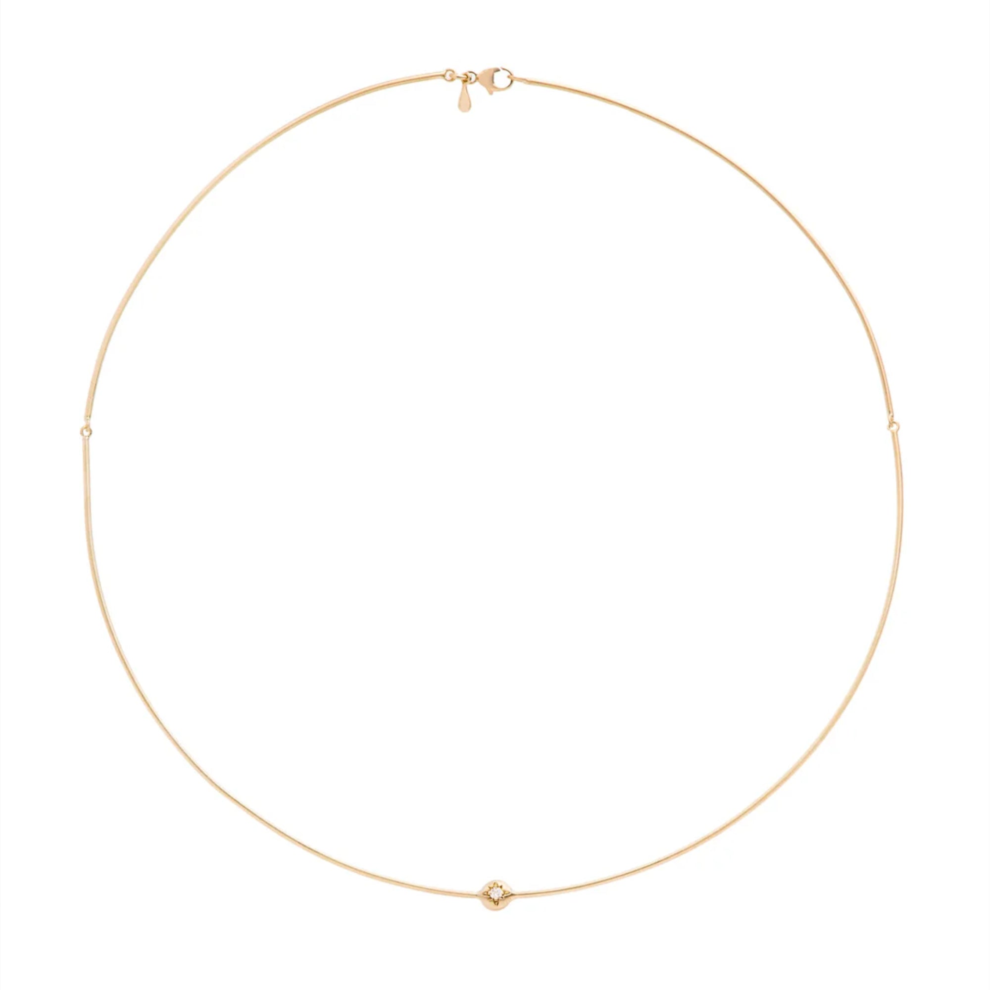 Eloise Gold Plated Sterling Silver Moon Diamond Necklace