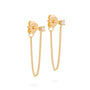 Eloise Gold Plated Sterling Silver Diamond Connection Chain Studs