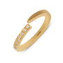 Eloise Gold Plated Sterling Silver Crescent Moon Diamond Ring