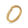 Eloise Gold Plated Sterling Silver Crescent Moon Diamond Crossover Ring