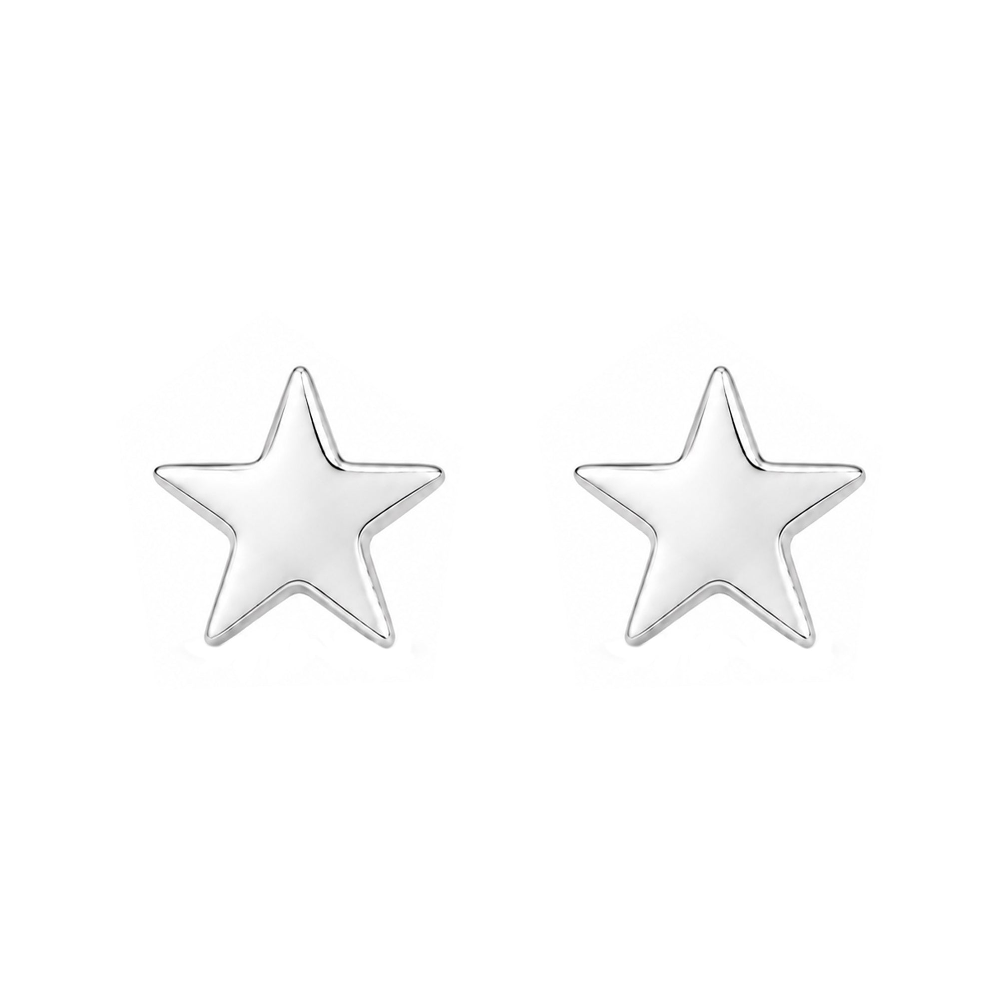 A pair of tiny 9ct yellow gold star stud earrings