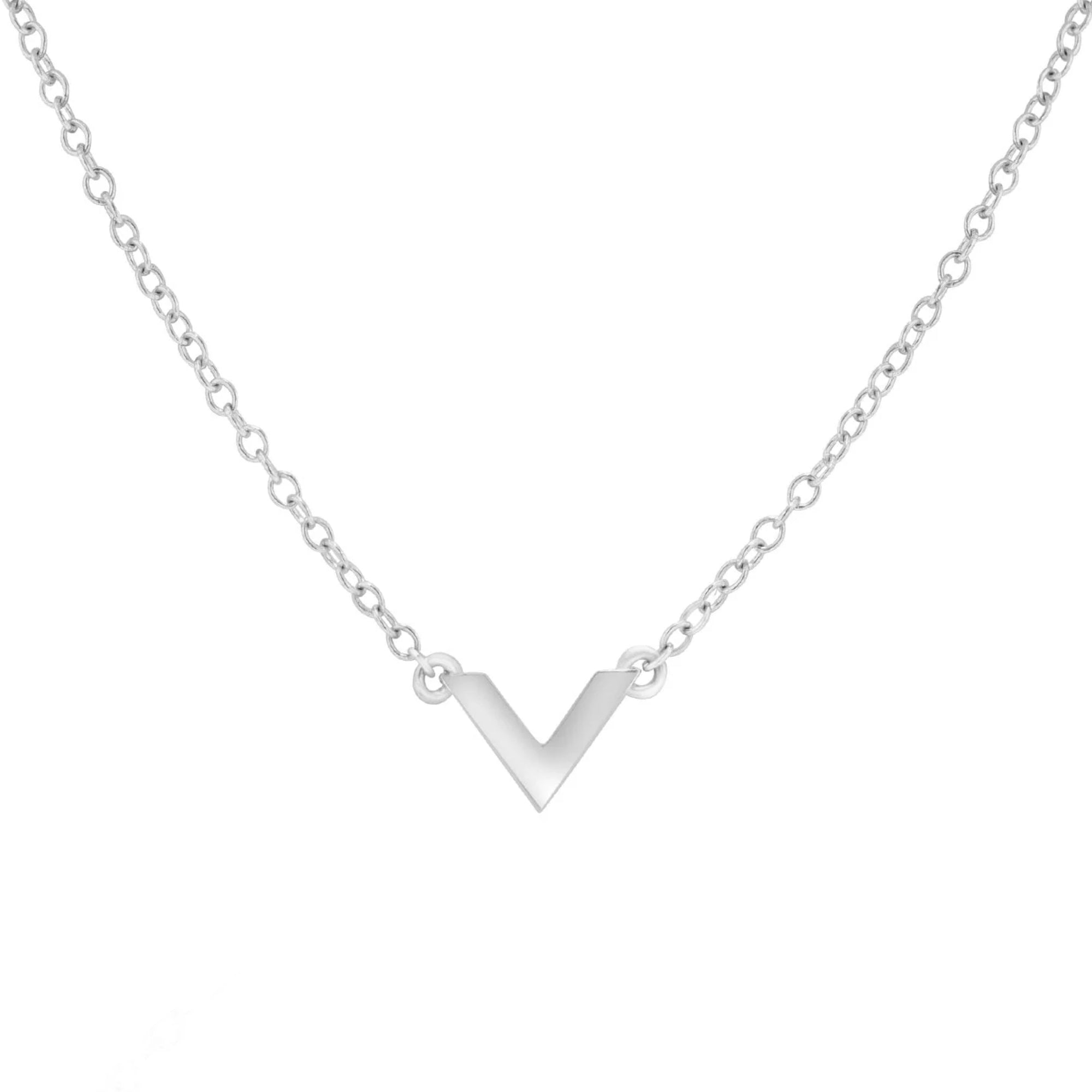 Avanti Design Silver 'V' Necklace 