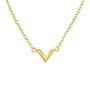 Avanti Design Yellow Gold 'V' Necklace 16"-18"