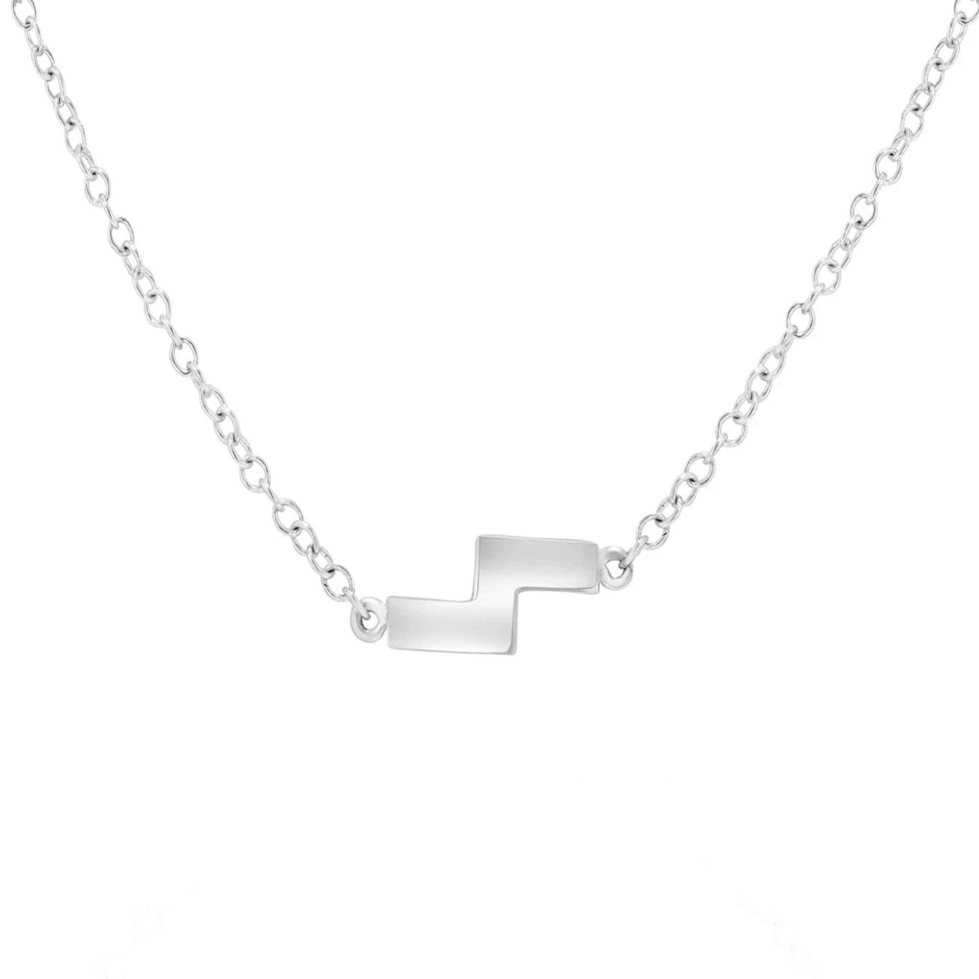 Avanti Silver Zigzag Necklace