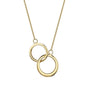 Avanti 9ct Yellow Gold Double Interlocking Circle Pendant on Adjustable Trace Chain
