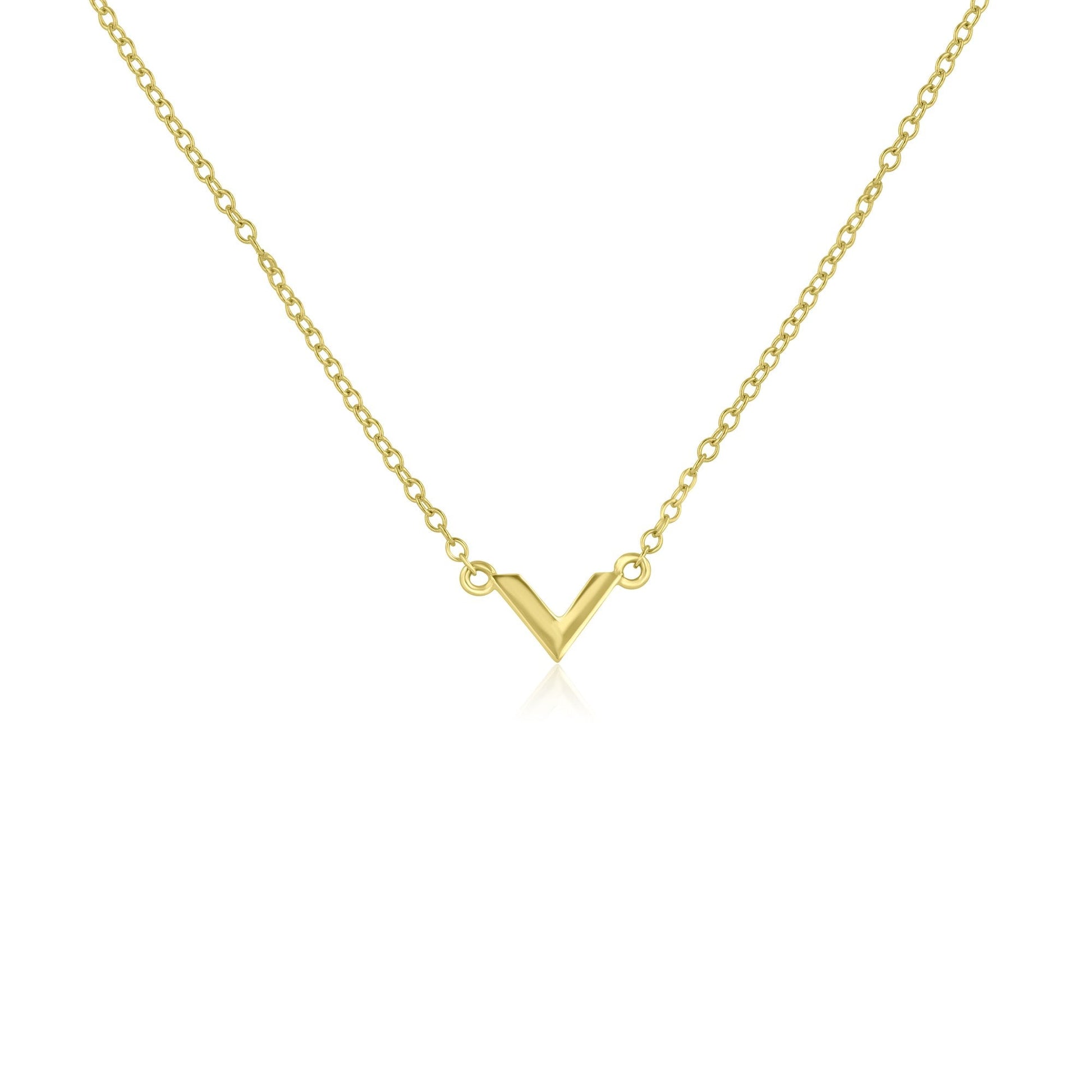 Avanti Design Yellow Gold 'V' Necklace 