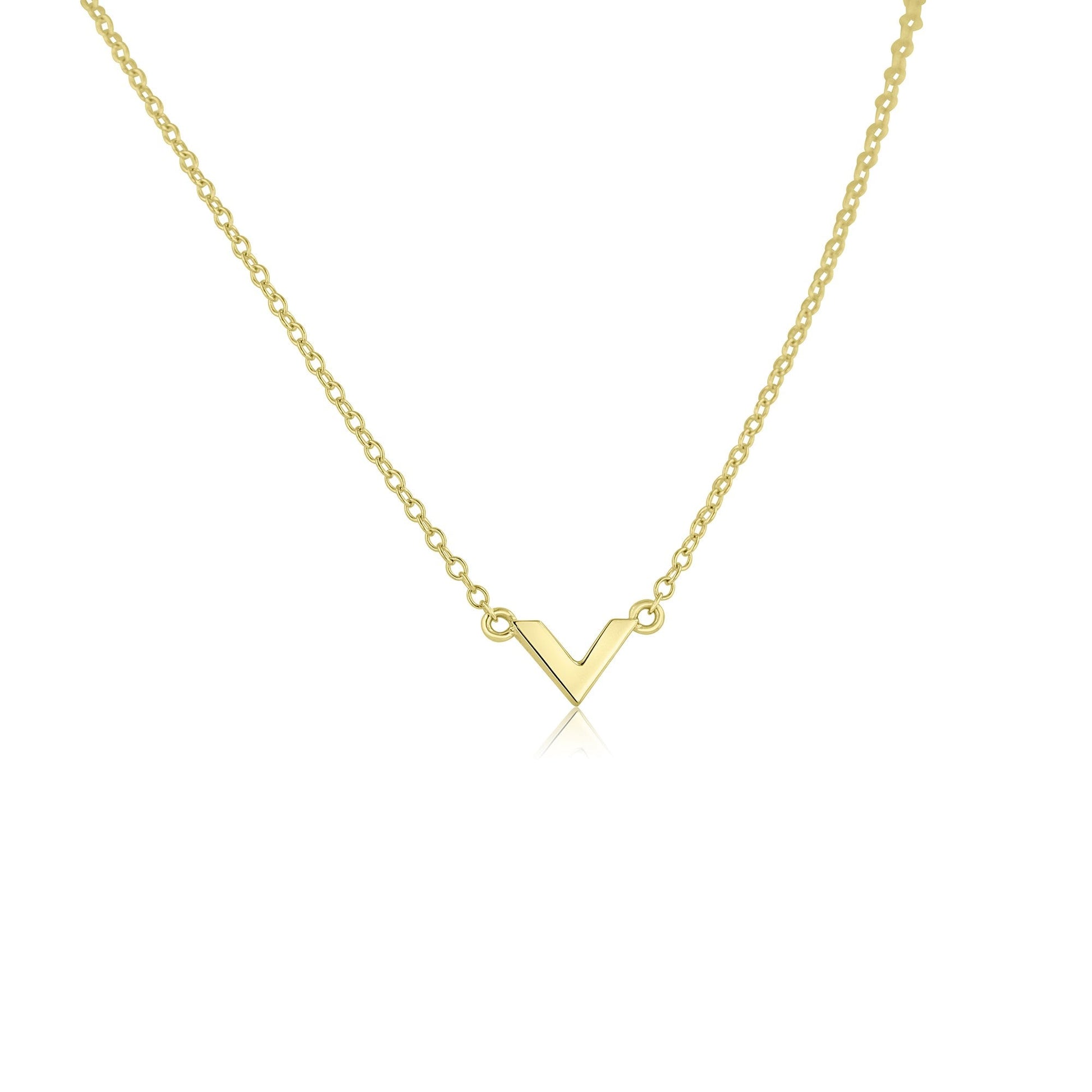 Avanti Design Yellow Gold 'V' Necklace 