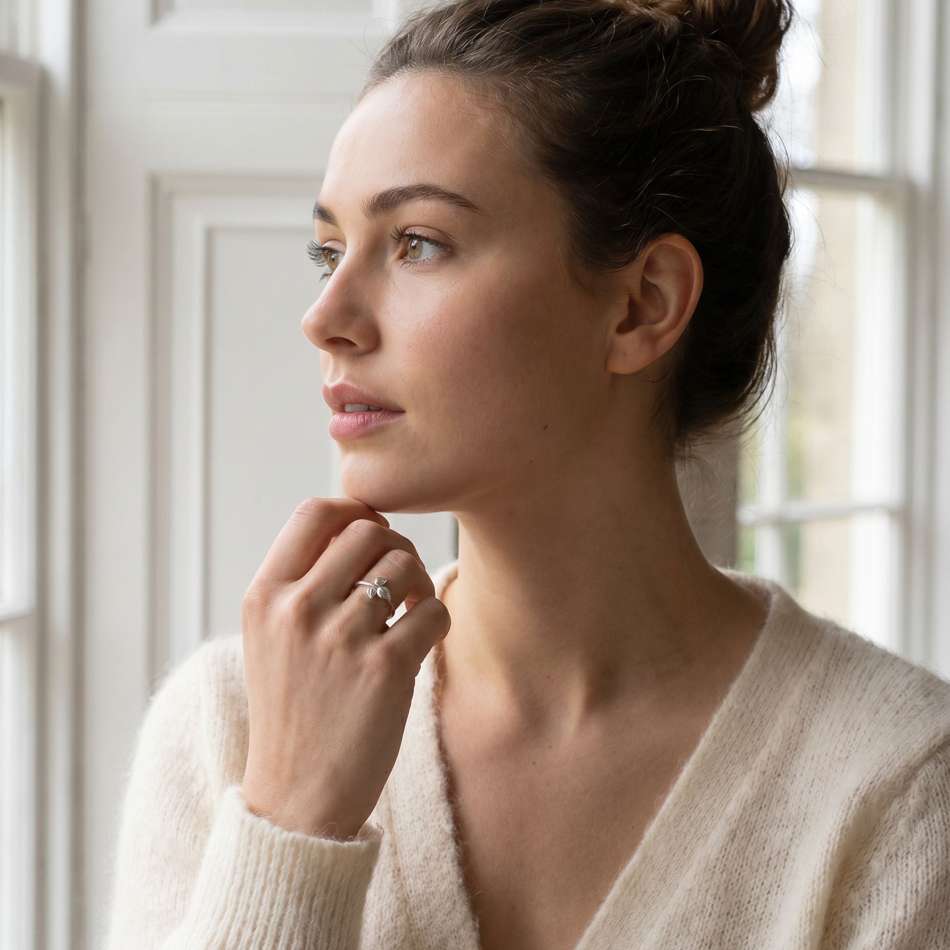 Avanti Silver Three Leaf Ring