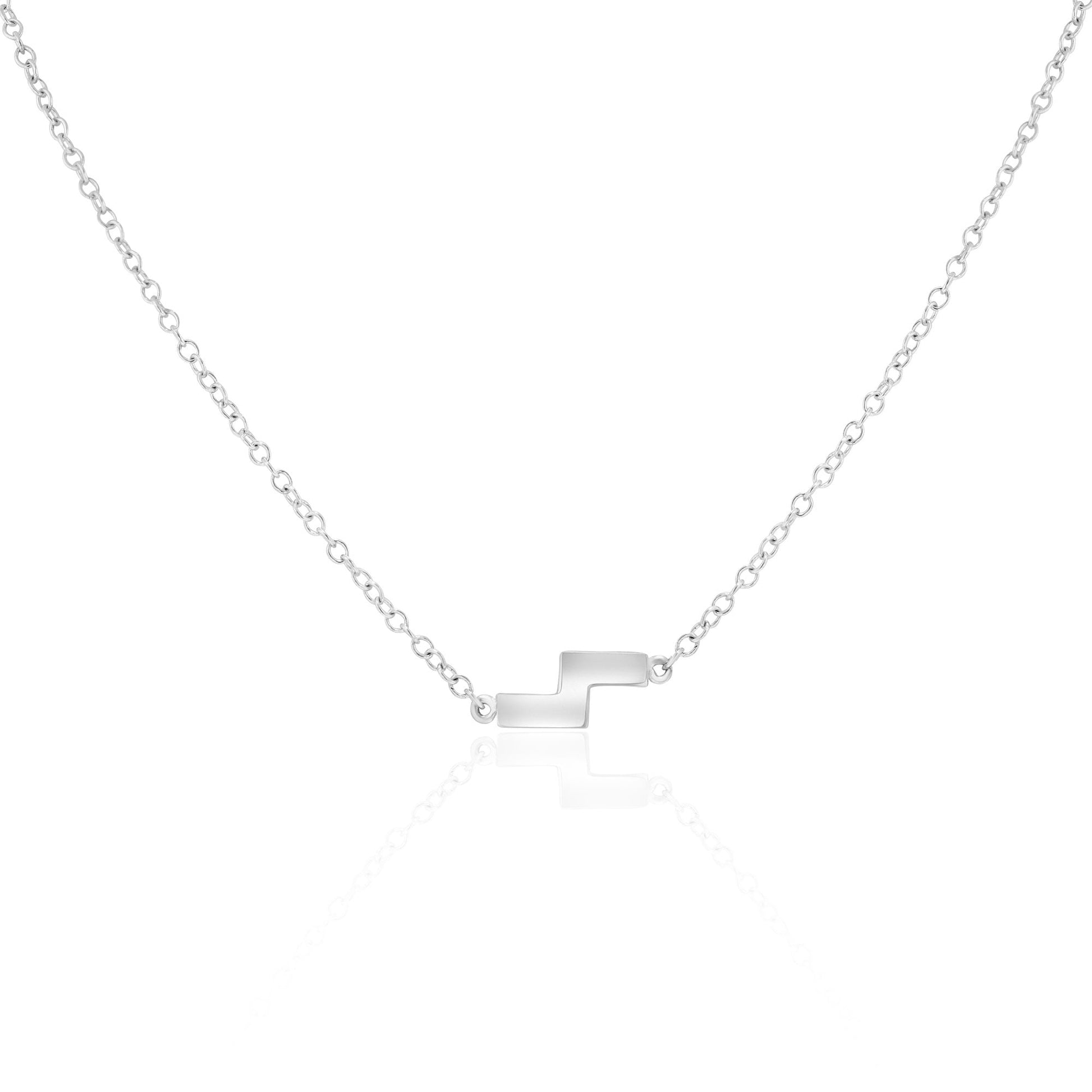 Avanti Silver Zigzag Necklace
