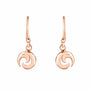 Avanti Small Crashing Wave Drop Earrings in Rose Gold