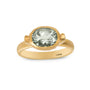 Eloise Gold Plated Sterling Silver Green Prasolite Ellipse Ring