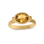 Eloise 18ct Yellow Gold Plated Sterling Silver Yellow Citrine Ellipse Ring